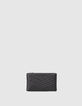 Pochette en cuir d'agneau chevron femme-1