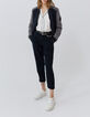 Women off-white shirt with jacquard rock motif-6
