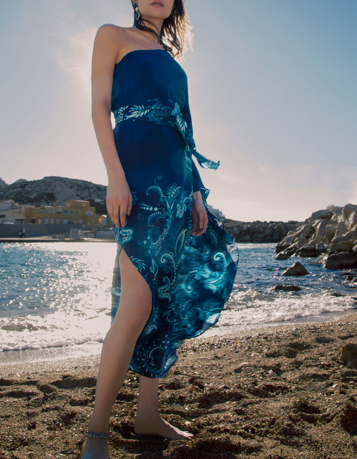 Vestido asimétrico azul cachemira IKKS x GIGEEZ mujer-7 Vestido asimétrico azul cachemira IKKS x GIGEEZ mujer-7