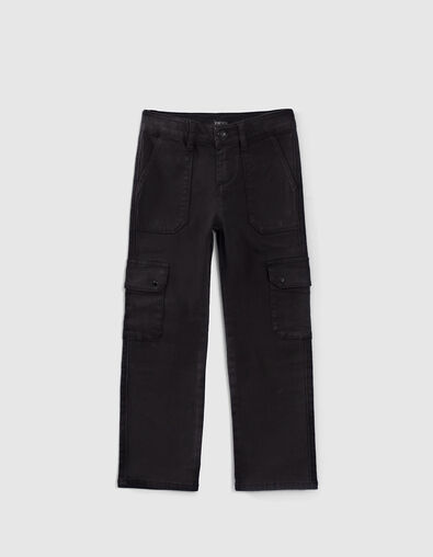 Girls’ black CARGO trousers - IKKS