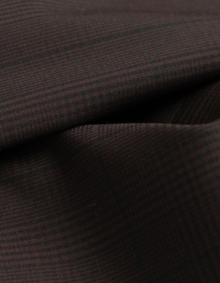 Men’s plum check TRAVEL SUIT suit jacket-8 Men’s plum check TRAVEL SUIT suit jacket-8