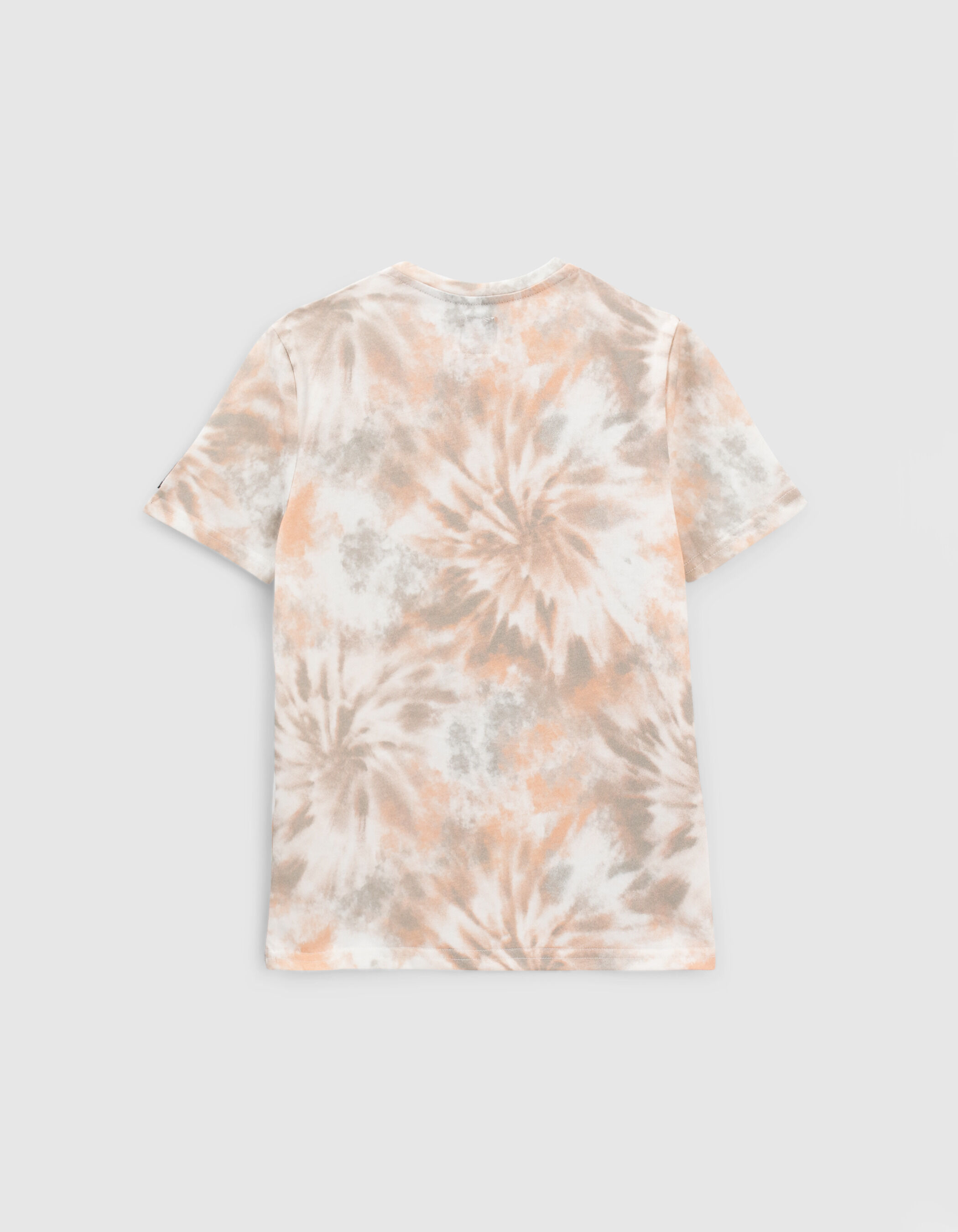 White tie-dye motif organic T-shirt IKKS