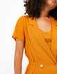 I.Code turmeric embroidered and dotted midi shirt-dress-3