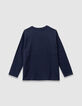 Marine T-shirt biokatoen lenticulaire opdruk jongens-6