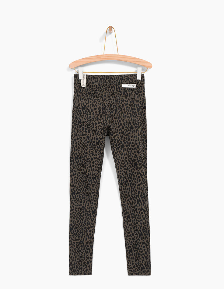 Jean skinny léopard taille haute fille-3