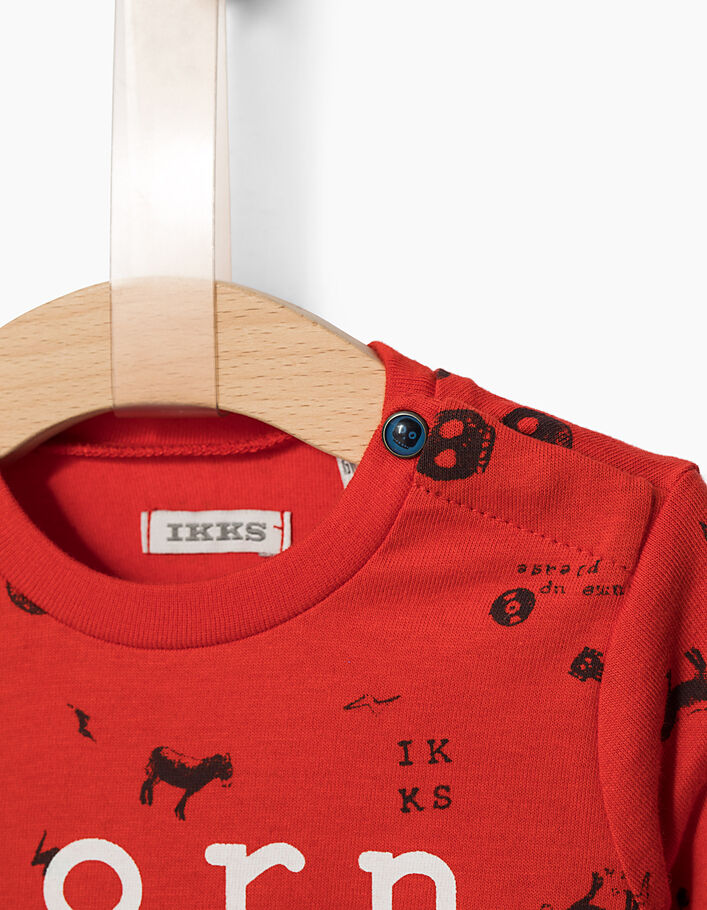 Camiseta roja bebé niño  - IKKS