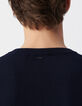 Men’s navy pure wool knit T-shirt-5