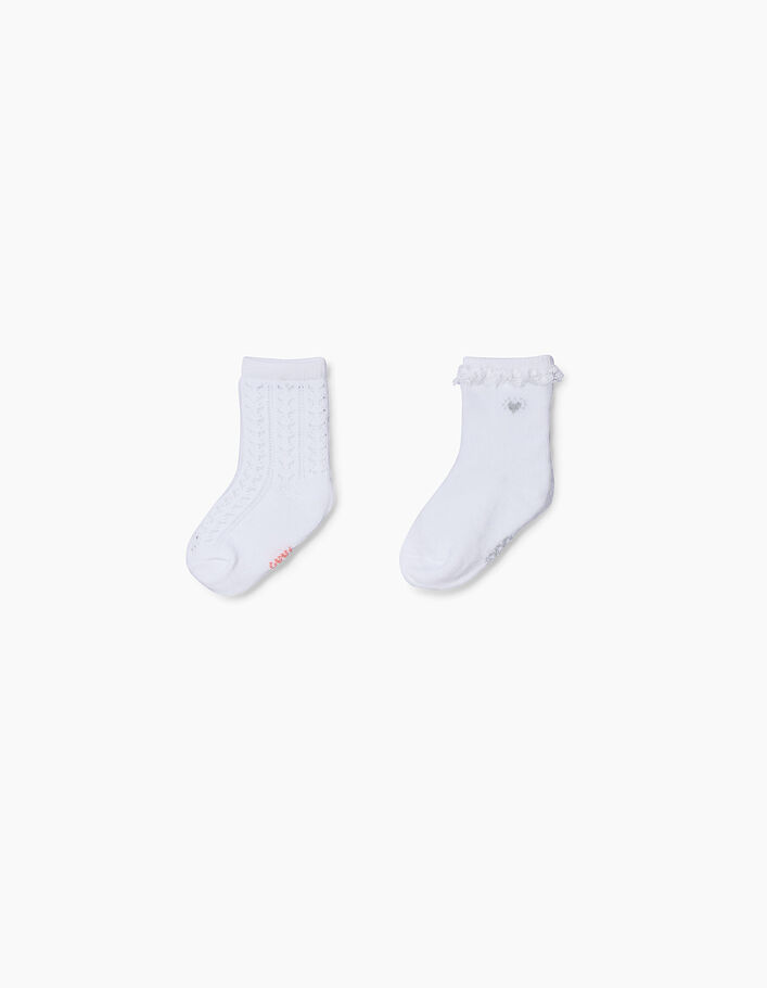 Baby girls' white socks