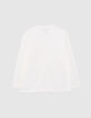 T-shirt blanc visuel profil sneakers garçon-3