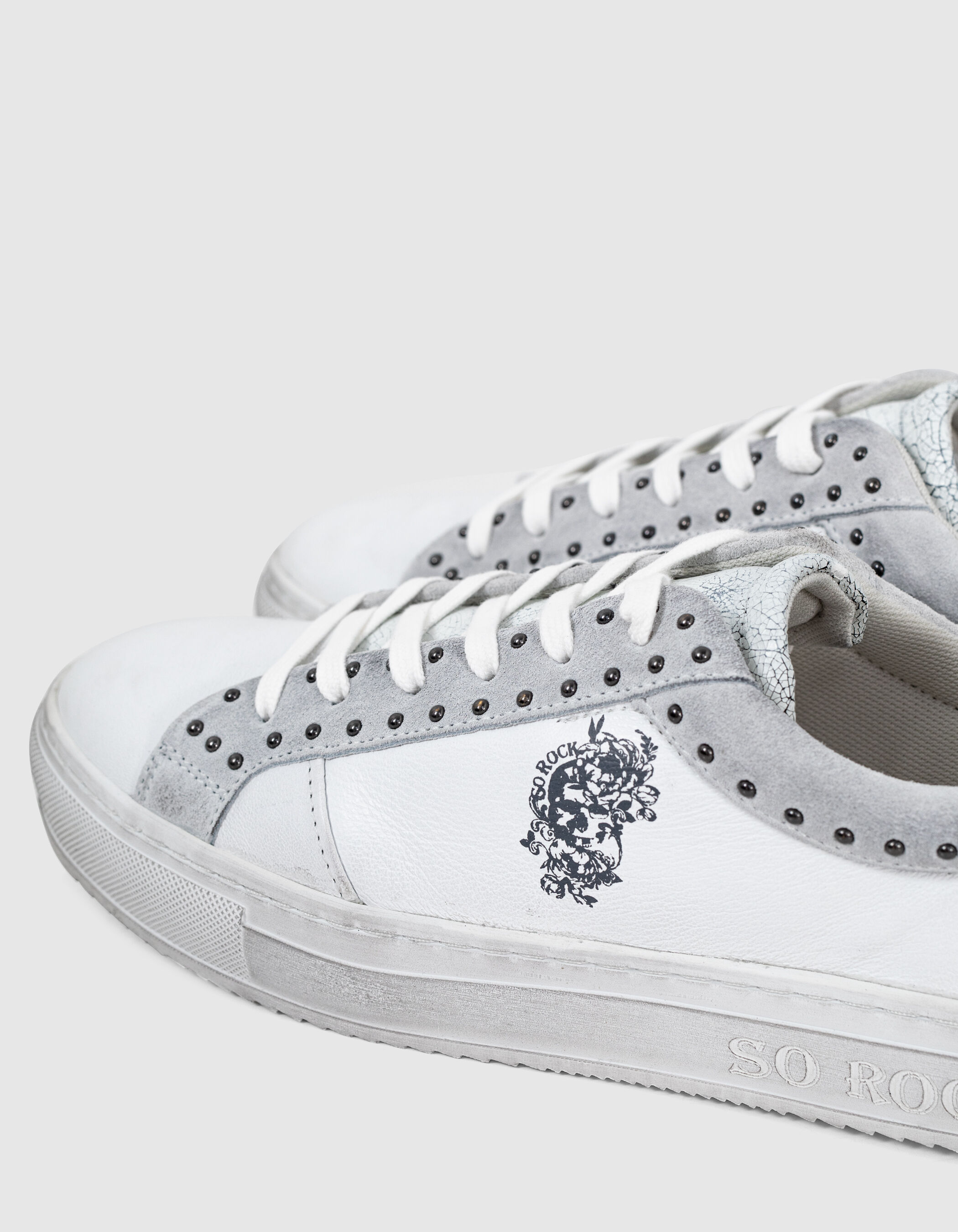 Baskets blanches hot sale en cuir femme