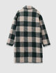Manteau carreaux vert et écru fille-2