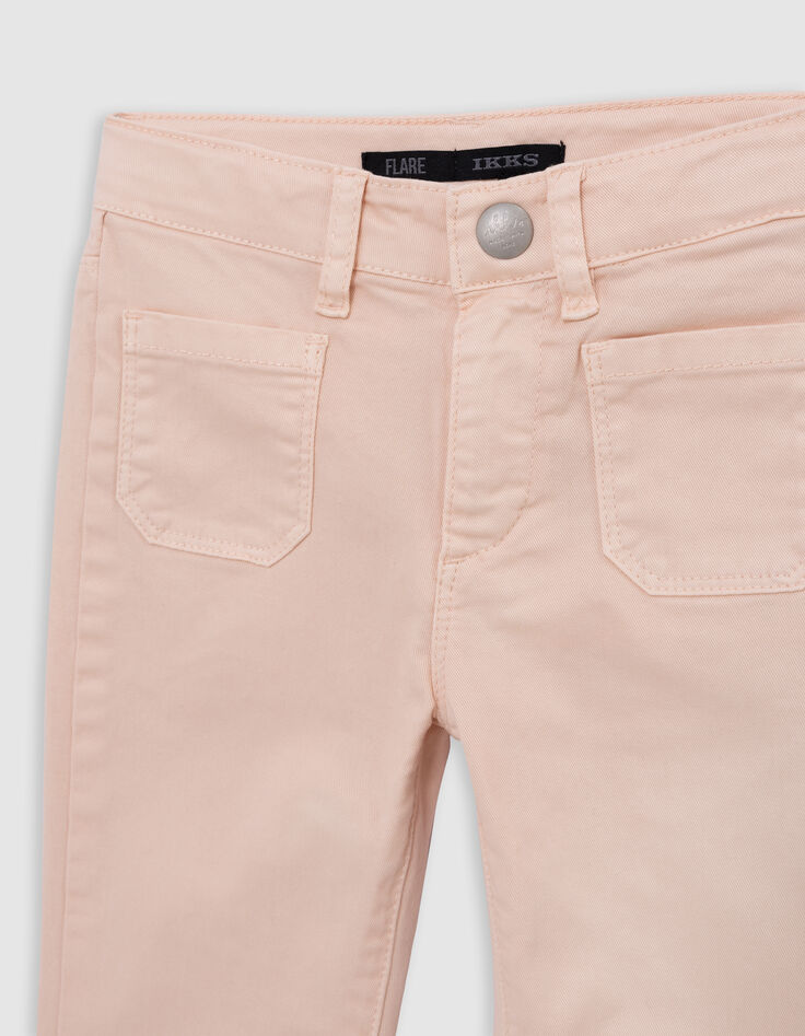 Vaqueros FLARE rosa waterless bolsillos parche ni&ntilde;a-2