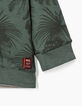 Cárdigan reversible caqui y gris bebé niño -6