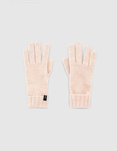 Girls’ pale pink knit gloves - IKKS