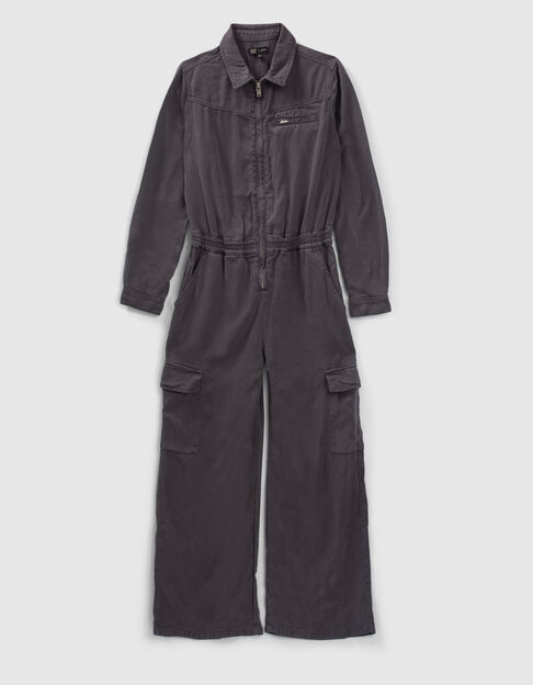 Combi longue grise zippée en Lyocell® fille - IKKS