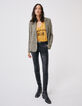 Tee-shirt jaune visuel message manches courtes femme-5