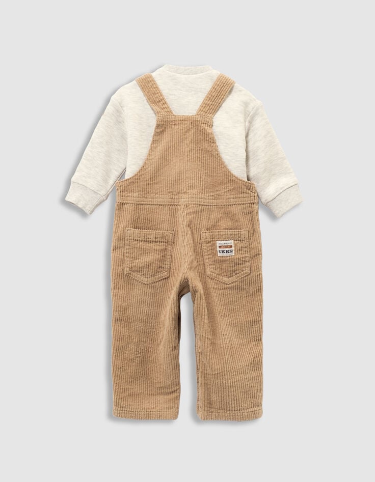 Set Truien en tuinbroek ribvelours babyjongens-5 Set Truien en tuinbroek ribvelours babyjongens-5