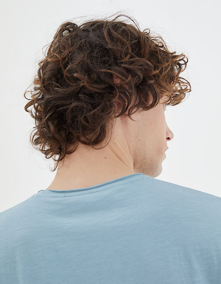 Tee-shirt L'Essentiel ice blue à col V Homme-5
