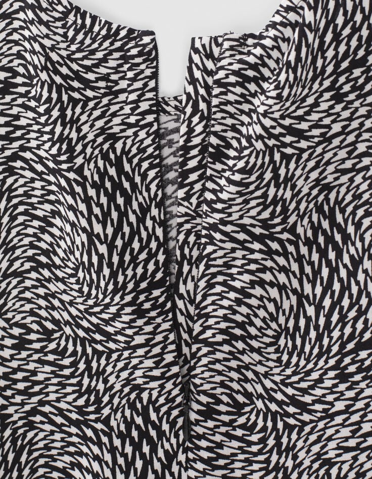 Robe noire Lenzing™ Ecovero™ imprimé graphique fille-3