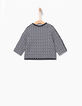 Veste blanc cassé jacquard navy bébé fille-3