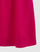Vestido rosa vivo tejido gofrado plumetis niña-7