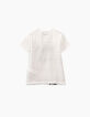 Girls' off-white and black slogan sailor T-shirt-3