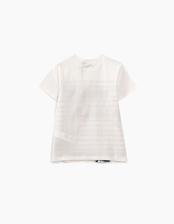 Girls' off-white and black slogan sailor T-shirt-3