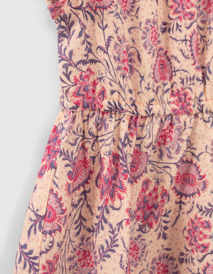 Rosa Kleid mit Paisley-Blumenprint für Babymädchen - IKKS