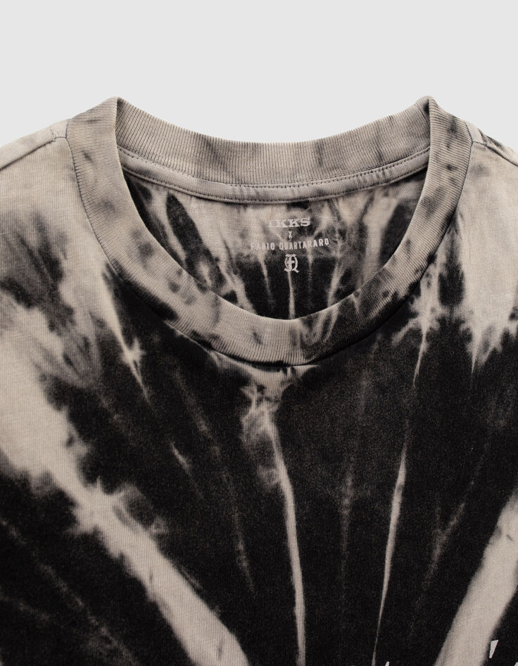 Camiseta negra algodón ecológico tie&dye niño-2