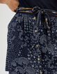 Falda corta marina estampado pañuelo-5