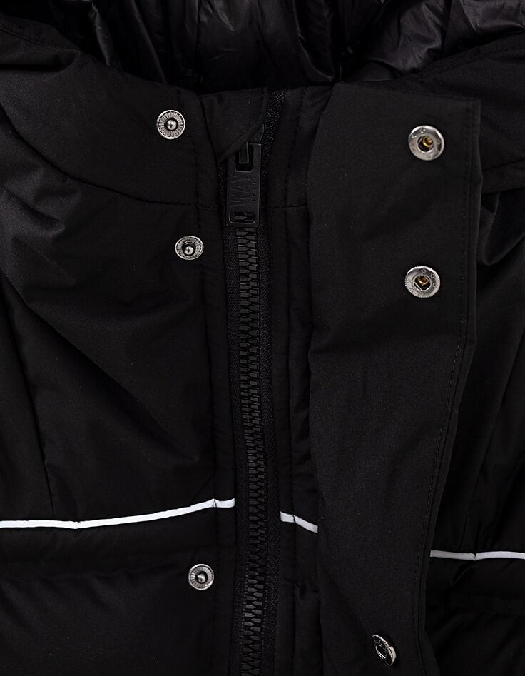 Doudoune noire puffy piping REFLECTIVE gar&ccedil;on -6