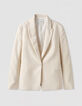 Veste de tailleur beige motif rayures tennis Femme-8