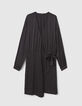 Robe portefeuille noire jacquard motifs rock Femme-6