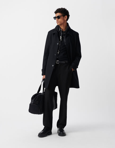 Trench noir avec parementure amovible Homme - IKKS