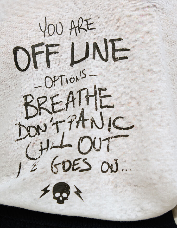 Women's off-white skull and crossbones tee-shirt-5