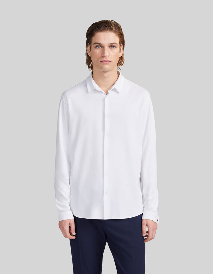 Chemise EASY blanche ABSOLUTE DRY en maille Homme - IKKS