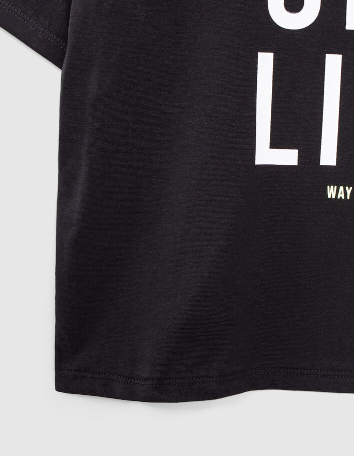 Zwart T-shirt maxi-letters meisjes - IKKS