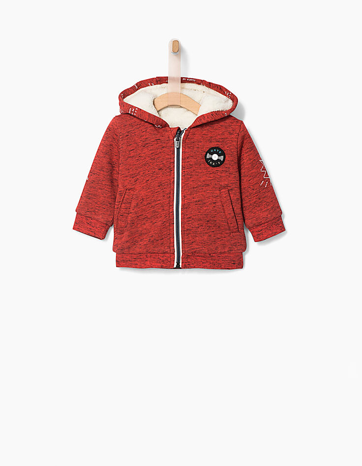 Baby boys' red cardigan -1