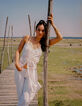 Top blanco tirantes finos con encaje Mujer-2