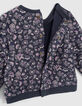 Sweat navy imprimé cachemire et message bébé fille-6