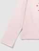 Camiseta rosa algodón gato marinera niña-5