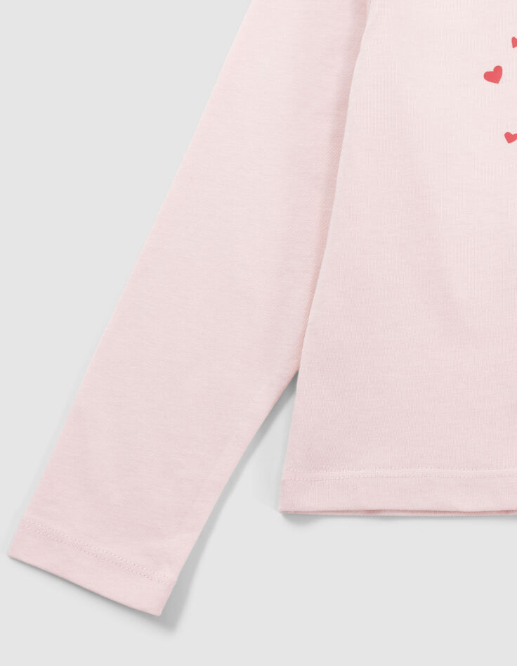 Camiseta rosa algodón gato marinera niña-5