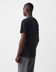 T-shirt marine coton bio message d'amour Homme-3