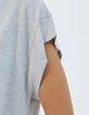 Women’s grey slub cotton modal short-sleeve T-shirt-4