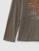 Camiseta caqui calavera leopardo lentejuelas niña-4