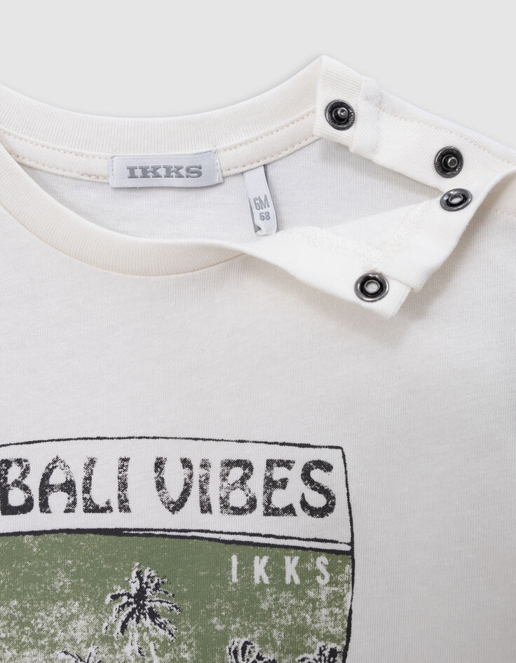 T-shirt gris paysage balinais bébé garçon-6