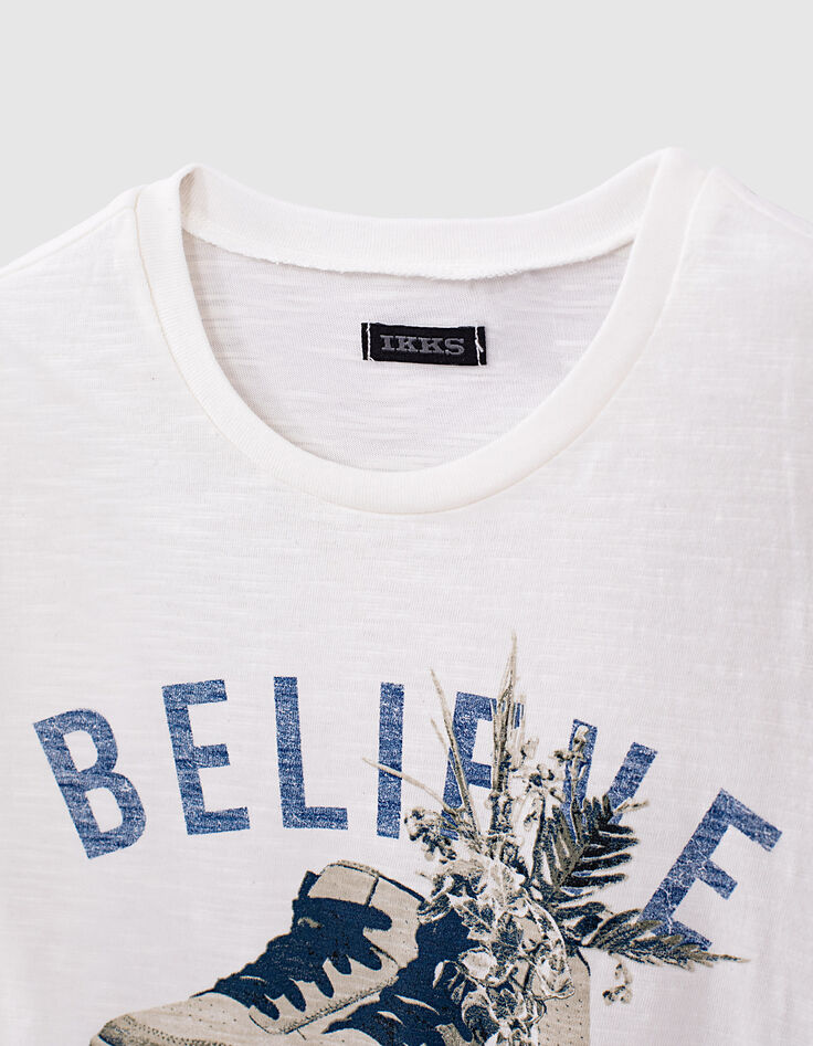 Boys’ off-white trainer image organic cotton T-shirt-3 Boys’ off-white trainer image organic cotton T-shirt-3