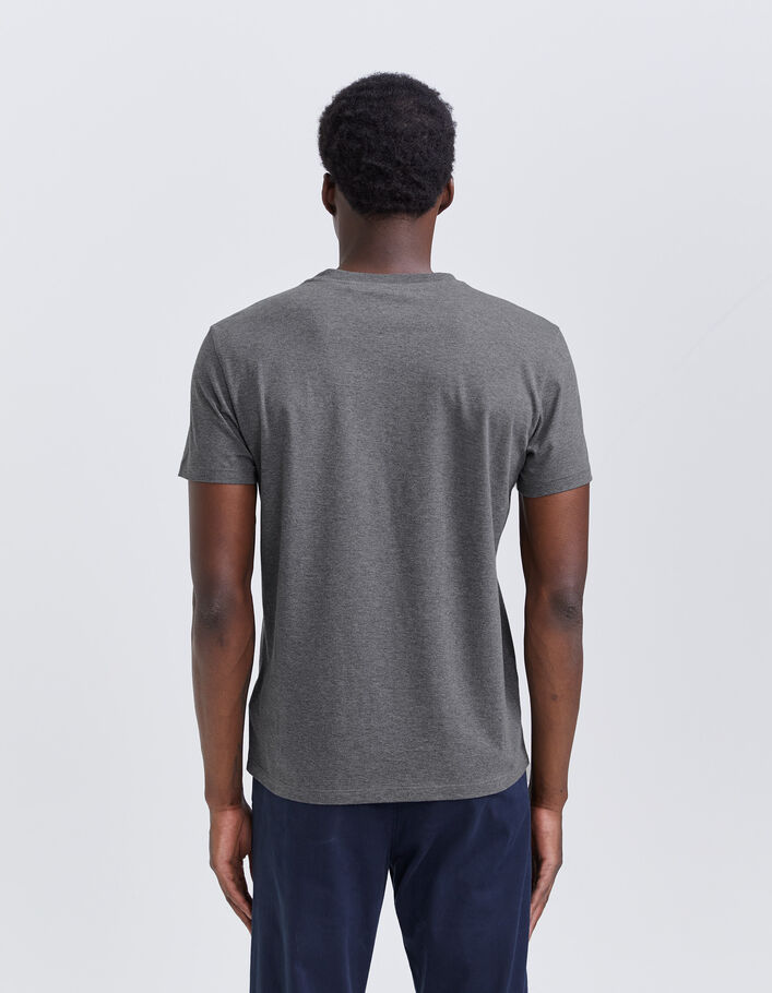 T-shirt gris visuel esprit pop art Homme-4