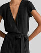 Women’s black pleated jumpsuit-4