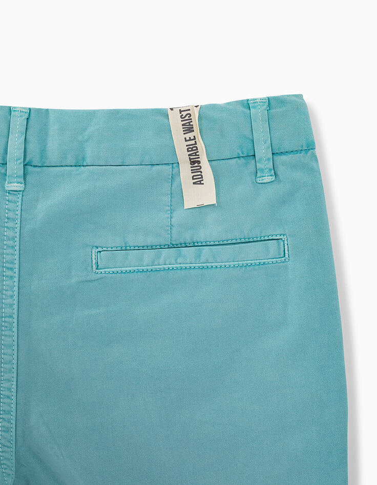 Bermudas turquesa claro forma chino ni&ntilde;o -5